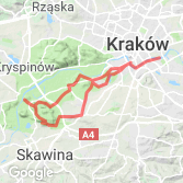Mapa Kraków - Tyniec - Kraków
